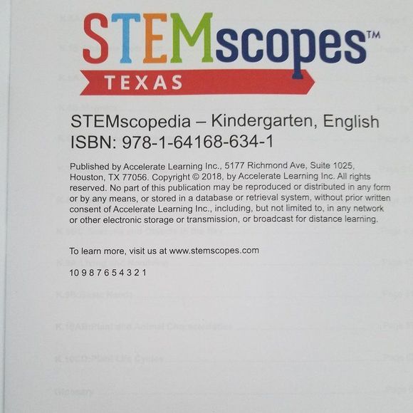 SOLD Grade K Investigations Number STEMscopes™ Science Pearson Social Studies TX - Picture 2 of 7